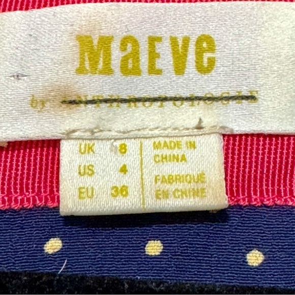 MAEVE Long Sleeve Tropical Bird Floral Print Dress with Polka Dot Contast - Picture 8 of 9